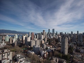 Condo and apartment buildings in downtown Vancouver.