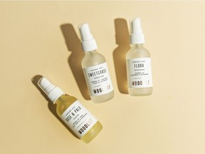 A selection of Everyday Mists from the Vancouver-based company Woodlot.
