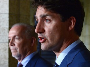 Prime Minister Justin Trudeau has failed to show leadership in dealing with B.C. Premier John Horgan's obstructionist tactics regarding the Trans Mountain pipeline expansion project.