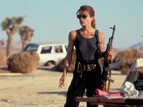 Queen Linda Hamilton in 1991's Terminator 2: Judgement Day.