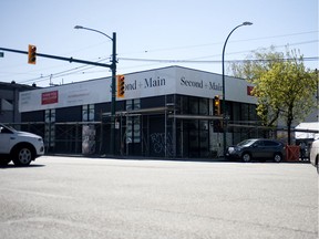 Presale condo building at Second and Main, taken on April 25, 2018.