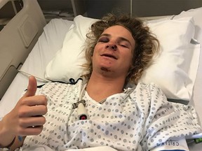 American snowboard Brock Crouch is lucky to be alive after being buried by an avalanche near Whistler earlier this week.