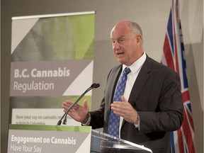 B.C. Solicitor General Mike Farnworth said it's a serious risk that government employees and others who sell legal marijuana could be barred from entering the United States.