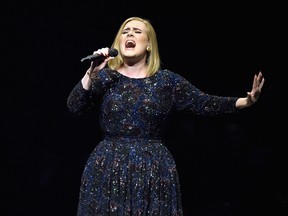 Singer Adele performs on stage during her North American tour at Staples Center on August 5, 2016 in Los Angeles, California.