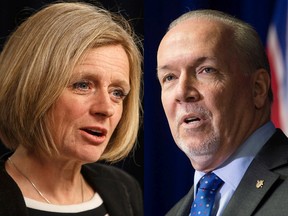 Analysts don't expect any big breakthrough when Prime Minister Justin Trudeau sits down with Alberta Premier Rachel Notley, left, and B.C. Premier John Horgan to talk about the fate of the Trans Mountain pipeline expansion.