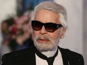 German fashion designer Karl Lagerfeld arrives for the annual Rose Ball at the Monte-Carlo Sporting Club in Monaco, on March 24, 2018. (VALERY HACHE/AFP/Getty Images)