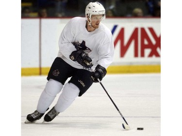 Sept. 15, 2003:  CAMP DAY 4, Canuck Henrik Sedin during morning practice at training camp in Vernon.