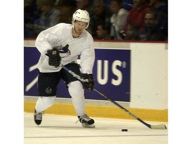 Sept. 15, 2003 CAMP DAY 4, Daniel Sedin during morning practice at training camp in Vernon.