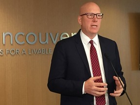 Metro Vancouver board chair Greg Moore. At least 25 of the 40 elected officials who make up the Metro Vancouver board will be replaced, including the longtime chair and vice chair.