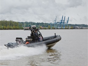 The New Westminster Police Department's boat the Shaw 1. [PNG Merlin Archive]