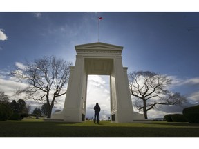 The Peace Arch Border crossing in Surrey.