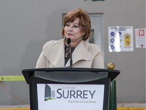Surrey Mayor Linda Hepner  will not seek re-election in the fall, it was announced Tuesday night.