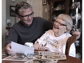 Joan Parolin and Steve Turnbull go through letters and photos from her Japanese-Canadian friends that had been removed from the coast and sent to live in the prairies during the Second World War.