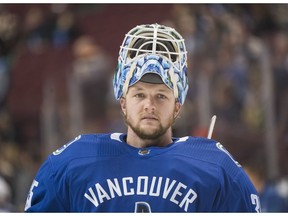 Thatcher Demko made 44 saves Saturday in Toronto, but his Utica Comets still lost 3-2 in overtime to the Marlies in Game 1 of the best-of-five AHL playoff series.