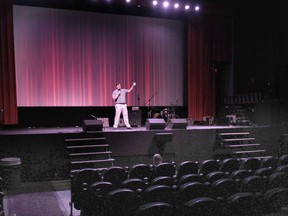 Ryan Williams performs during an old-school, 30-hour telethon fundraising event at the Rio Theatre in Vancouver on April 2.