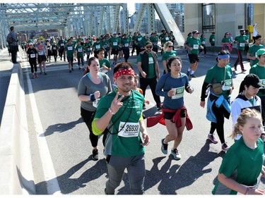 Sun Run Smilers participate in the 10 K Vancouver Sun Run on April 23, 2018.