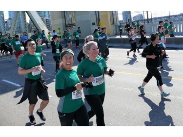 Sun Run Smilers participate in the 10 K Vancouver Sun Run on April 23, 2018.