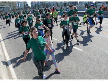 Sun Run Smilers participate in the 10 K Vancouver Sun Run on April 23, 2018.