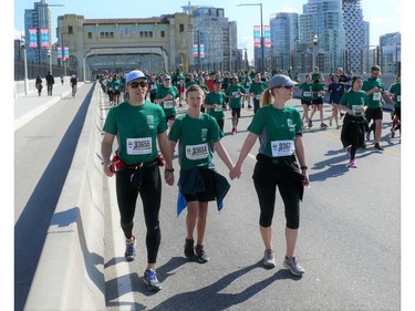 Sun Run Smilers participate in the 10 K Vancouver Sun Run on April 23, 2018.