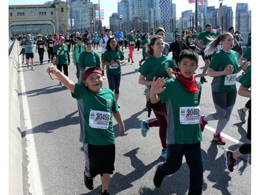 Sun Run Smilers participate in the 10 K Vancouver Sun Run on April 23, 2018.