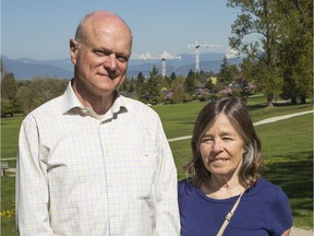 Katherine Reichert, Dick Ballard and their neighbours are against the development of higher buildings in the Arbutus Mall area.