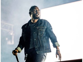 In this July 7, 2017, file photo, Kendrick Lamar performs during the Festival d'ete de Quebec in Quebec City, Canada.On Monday, April 16, 2018, Lamar won the Pulitzer Prize for music for his album "Damn."