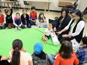 The image above shows a Roots of Empathy class in Regina in 2016.