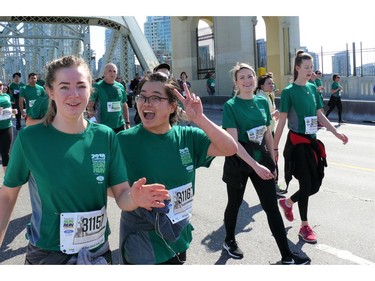 Sun Run Smilers participate in the 10 K Vancouver Sun Run on April 23, 2018.