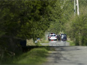 The RCMP investigate a suspicious death on 12th Avenue between 176 Street and 184 Street in Surrey.