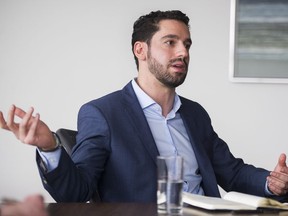 Uber Canada's new general manager, Rob Khazzam meets with the Vancouver Sun Editorial board, Vancouver, April 06 2018.