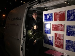 Kent Lins and Sally Buck are the artists behind a mobile gallery concept called vangalleries.com. In order to combat spiralling real estate prices in Metro Vancouver, they instead show their work in a van.