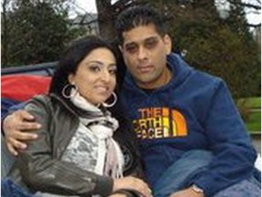 These are undated photos of Manbir Singh Kajla, 30 (right), with his wife Pavan Sanghera Kajla (left), from a Facebook memorial page. Kajla was gunned down in 2011 in Surrey, B.C. following a fender bender.