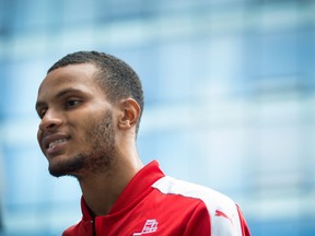 File photo: Canadian sprinter Andre De Grasse, of Markham, Ont., finished eighth in 100 metres at Shanghai.