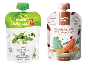 Two brands of baby food pouches have been recalled due to packaging defects that could allow spoilage microorganisms to enter.