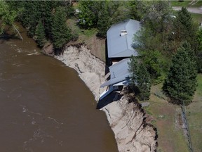Flooding is seen along the Kettle River in Almond Gardens, B.C. in this undated handout photo provided by the Regional District of Kootenay Boundary.