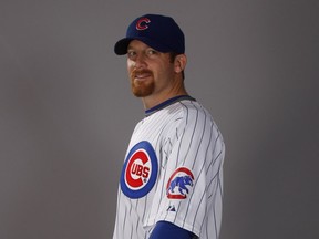 Ryan Dempster of the Chicago Cubs at spring training photo day in February 2008.