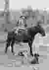 Emily Carr on horseback in the Cariboo, c. 1909.