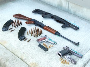 Weapons seized in the VPD's “Project Temper", a three-month operation that resulted in the dismantling of a violent and organized Vancouver-based crime group.