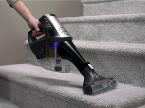 Hoover Fusion Pet Cordless Stick Vacuum (available at Best Buy) allows users to know how much battery life is remaining, and is designed specifically for people with pets. Photo: Hoover for the Home Front: The latest in clean home tech by Rebecca Keillor   [PNG Merlin Archive]