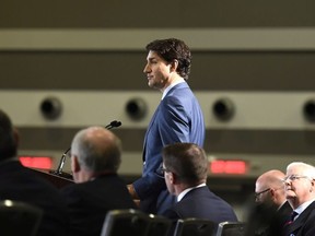 Prime Minister Justin Trudeau participates in the National Prayer Breakfast in Ottawa on Tuesday, May 8, 2018.