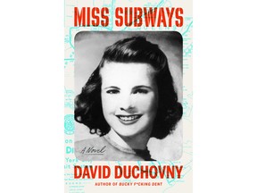 This cover image released by Farrar, Straus and Giroux shows "Miss Subways," a novel by David Duchovny. (Farrar, Straus and Giroux via AP)