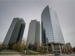 Metrotower III (far right) in Burnaby, is owned by Metro Vancouver and the site of its new offices.