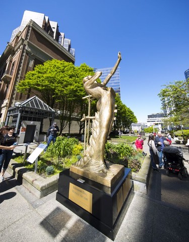 A $2.5 million Salvador Dali sculpture called Woman Aflame will be exhibited at the corner of West Hastings and Hornby Street until Sept. 1.