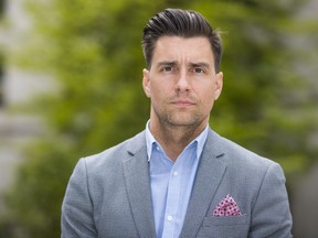 NPA city councillor Hector Bremner outside the Vancouver Art Gallery.