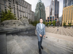 NPA city councillor Hector Bremner outside the Vancouver Art Gallery.