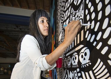 VANCOUVER, B.C.: MAY 9, 2018 --  Sandeep Johal is taking part in creating new murals under the Granville Street Bridge in the Chain & Forge, a new public area.   .. (Francis Georgian / PNG). May 09 2018. , Vancouver, May 09 2018. Reporter: ,  ( Francis Georgian  /  PNG staff photo)  ( Prov / Sun News ) 00053258A [PNG Merlin Archive]