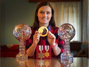 Marielle Thompson, who is being inducted to the BC Sports Hall of Fame for her ski-cross exploits,  won the gold medal at the Sochi Games in 2014. Photographed at her home in Whistler, BC, May 29, 2018.