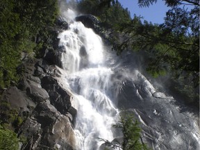 Three people were reported missing Tuesday after they fell into the waters above Shannon Falls south of Squamish.