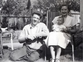 Harold Todd with his wife Mary and one of his two sons in the 1950s, before his mental health deteriorated and he landed at Riverview hospital in Coquitlam.