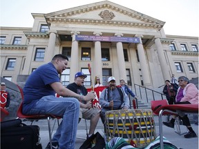 Kinder Morgan pipeline protests are not confined to First nations in B.C. Here, the Ottawa River Singers drum during a Trans Mountain Pipeline protest outside University of Ottawa on Monday, April 23, 2018.